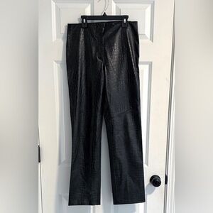 NWOT Victoire Paris Leather Snakeskin Pants size 10
